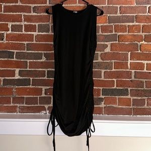 BTFBM Black Bow & tie, Drawstring dress, Size Large